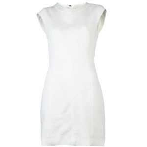Theory White Jacquard Cap Sleeve Dress US 10 New with Tag, $295+ taxes